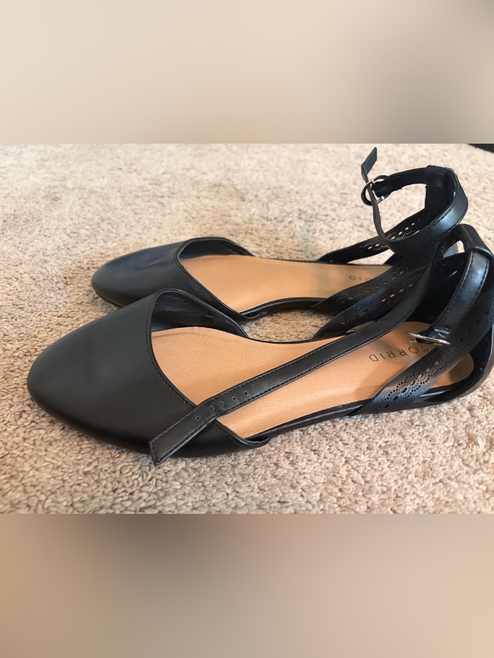 Torrid Black Ankle-Strap Flats
